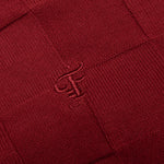 Palmer Checked L/S Sweater Polo - Sunday Red