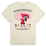 Spread the Love Tee - Cannolli Cream/Pink