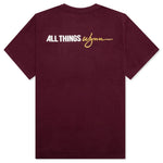 Wynn Logo Lock Up Tee - Oxblood Red