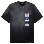 Feature x Represent Multi Logo T-Shirt - Stained Black