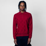 Palmer Checked L/S Sweater Polo - Tips Black
