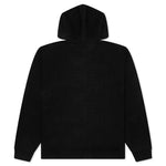 Felt Patch Knit Hood - Black