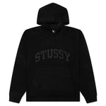 Felt Patch Knit Hood - Black
