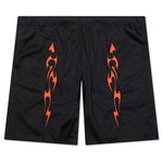 Flame Mesh Shorts - Black
