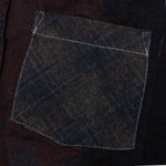 Flannel Shirt 7 Cuts Shirt Over Dye - Black