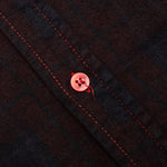 Flannel Shirt 7 Cuts Shirt Over Dye - Black