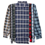 Flannel Shirt 7 Cuts Zipped Wide Shirt - Assorted