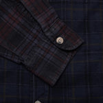 Flannel Shirt 7 Cuts Zipped Wide Shirt Over Dye - Purple