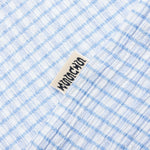 Flat Bottom Crinkled Shirt - Blue Check