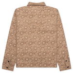 Floral Cover Shirt - Tan