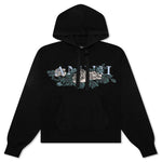 Floral Logo Hoodie - Black