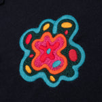 Flower Blob Knitted Polo Shirt - Midnight Blue