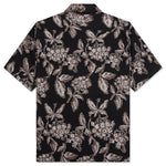 Flower Cut Cabana Shirt - Black