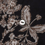 Flower Cut Cabana Shirt - Black
