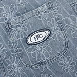 Flower Denim Pant - Light Indigo