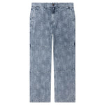 Flower Denim Pant - Light Indigo