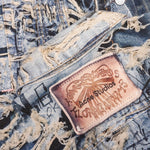 Scribble Denim Jacket - Mid Blue