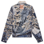 Scribble Denim Jacket - Mid Blue
