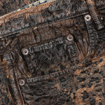 Loose Fit Denim Monogram Shorts Fn-Mn-Shor000260 - Brown