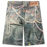 Loose Fit Denim shorts Fn-Mn-Shor000264 - Mid Blue