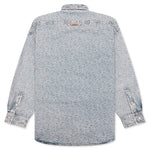 Relaxed Fit Denim Shirt - Blue/Beige