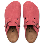Women's Narrow Boston Suede Embossed - Sienna Red