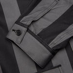Filigree Striped Chore Jacket - Black/Grey