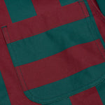 Filigree Striped Chore Jacket - Maroon/Green
