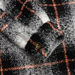 Heavy Oversized Flannel - Black/Orange