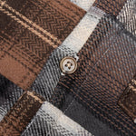 Patchwork L/S Button Up - Brown