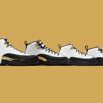 Air Jordan 12 Retro (PS) "Royalty Taxi" - White/Metallic Gold