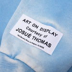 Sun Faded English Zip Hoodie - Blue