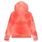 Sun Faded English Zip Hoodie - Red