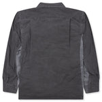 Garment Dye Rip Stop X Nylon Twill Shirt - Black