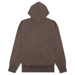 Barbed Wire Tufting Washed Hoodie - Chocolate