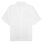 Boxy Fit Shirt w/ Hawaiian Collar - White