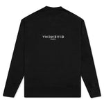 Classic Fit Sweatshirt w/ Reverse Print - Black