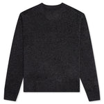 College Embroidery Crewneck Sweater - Black/Natural