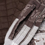 Denim Boro Quilted Blouson - Dark Brown