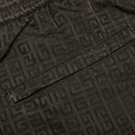 Garment Dye Embroidered Joggers - Military Green