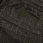 Garment Dye Embroidered Joggers - Military Green
