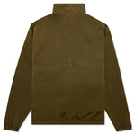 Garment Dyed Embroidered Jacket - Bottle Green