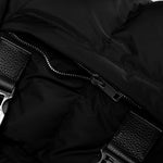 Sleeveless w/ Metallic Details Puffer Jacket - Black