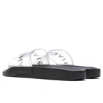 Slide Flat Sandals - White/Black