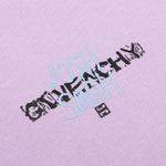 Slim Fit Embroidery & Print Hoodie - Lilac