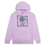 Slim Fit Embroidery & Print Hoodie - Lilac