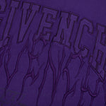 Slim Fit Print Hoodie - Purple