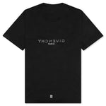 Slim Fit Reverse Print T-Shirt - Black