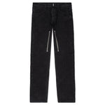 Straight Fit Denim Trousers - Flat Black