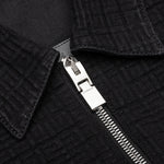 Zipped 4G Rivet Denim Jacket - Black
